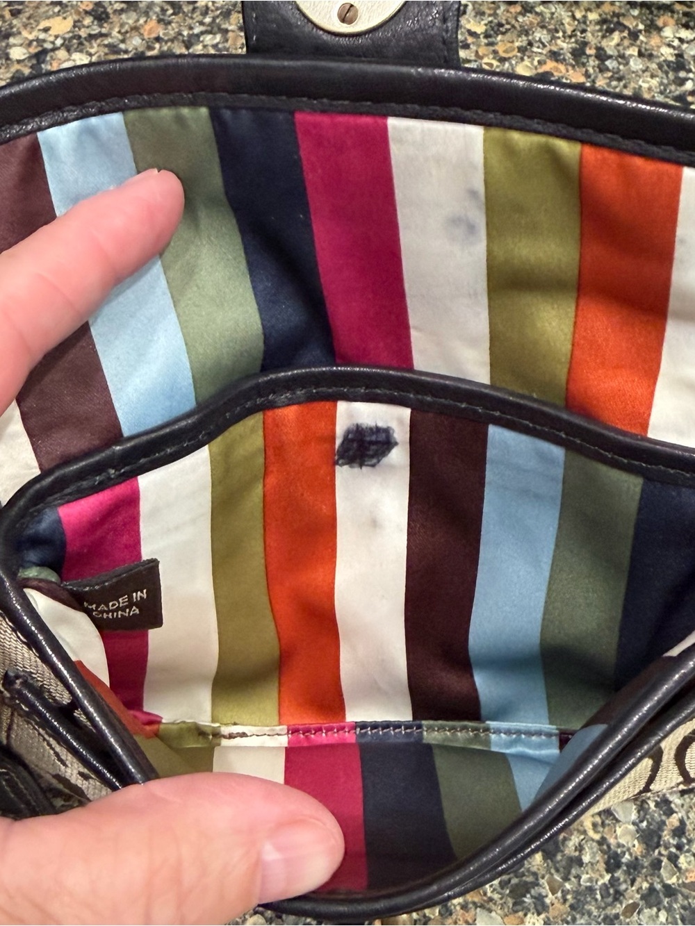 Coach Signature Canvas Wristlet in Brown and Tan - Picture 8 of 8